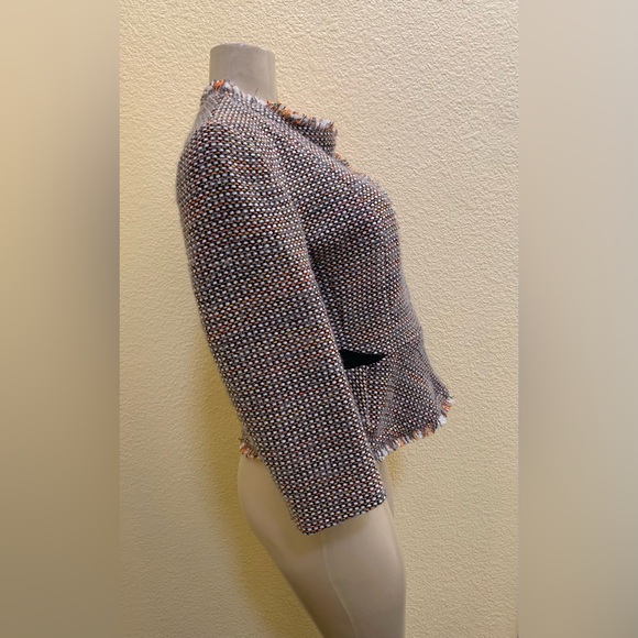 Karen Millen Size 8 Multicolored Tweed Blazer Coat - Picture 2 of 8